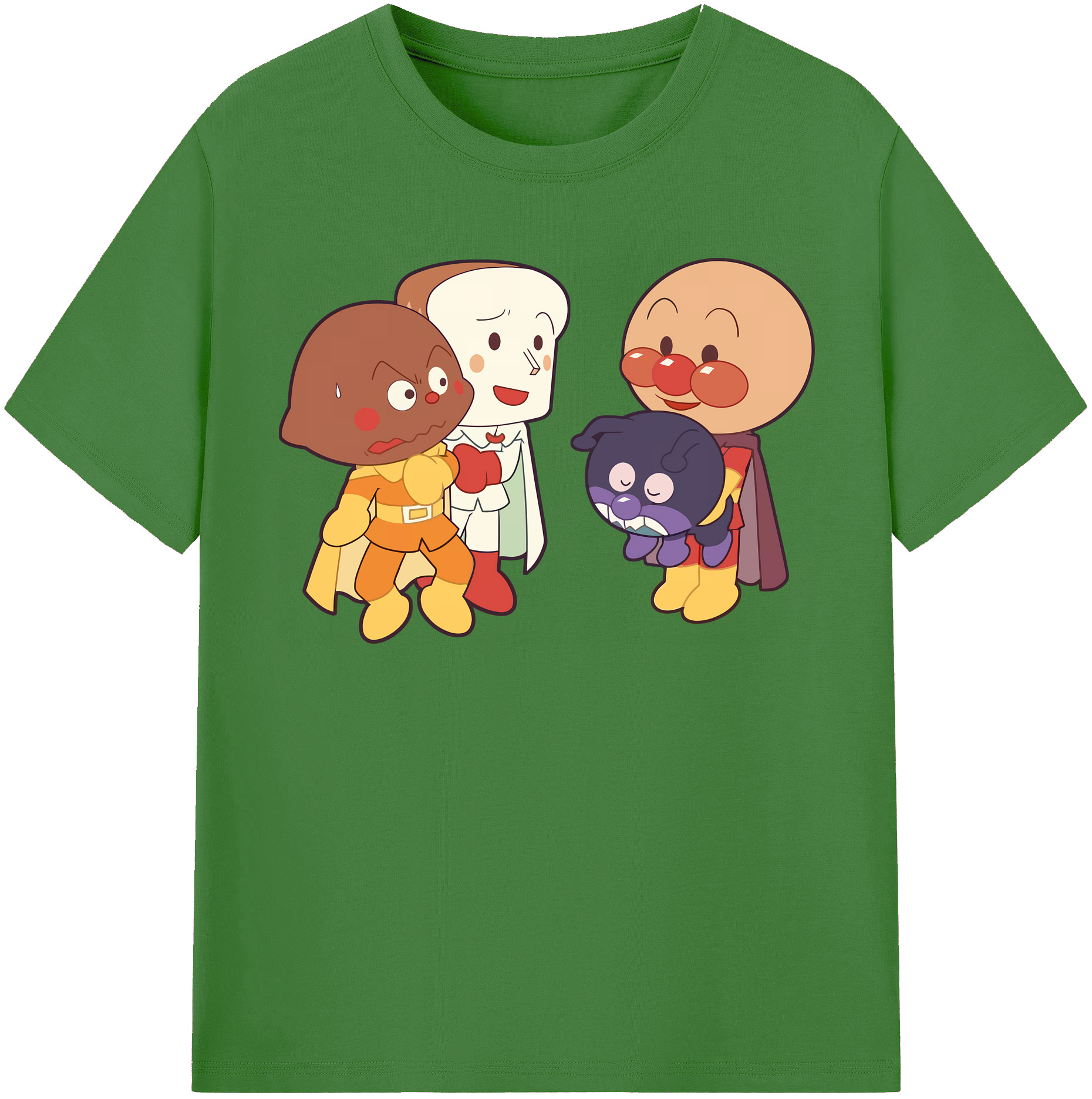 （画像用） アンパンマン Anpanman レディースカジュアルプリントTシャツ（綿100％）